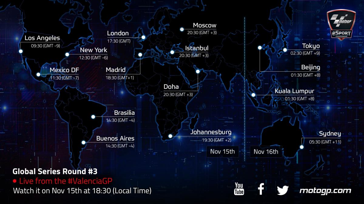 Cómo ver la tercera ronda de las MotoGP eSport Global Series.