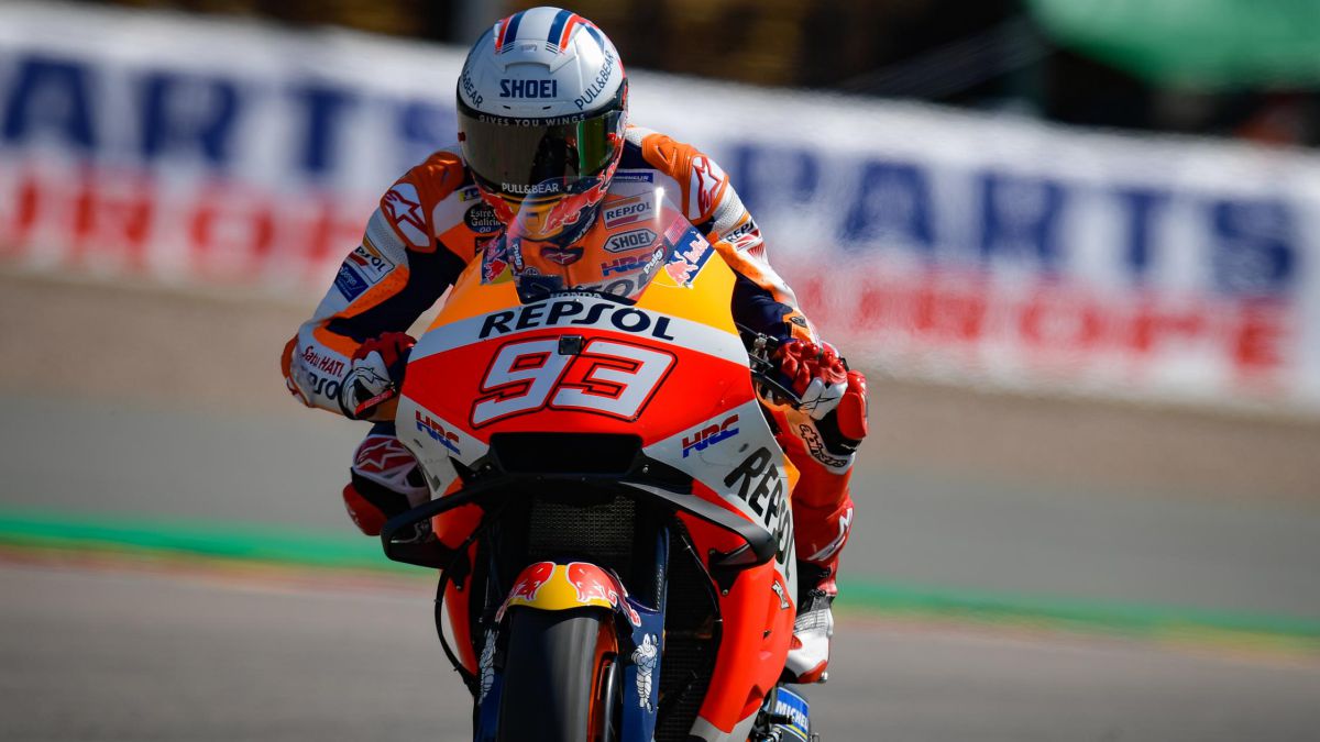 El nuevo alerón de Honda convenció tanto a Márquez como a Pol.