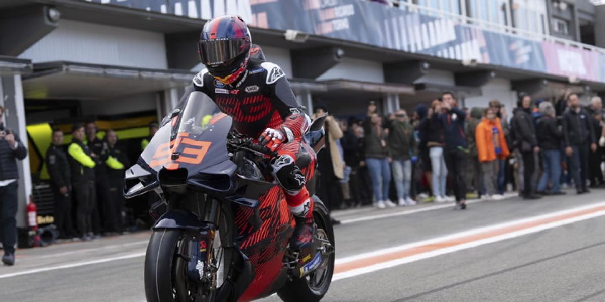 Debut de Marc Márquez con Ducati, igualando su debut con Repsol Honda en noviembre...