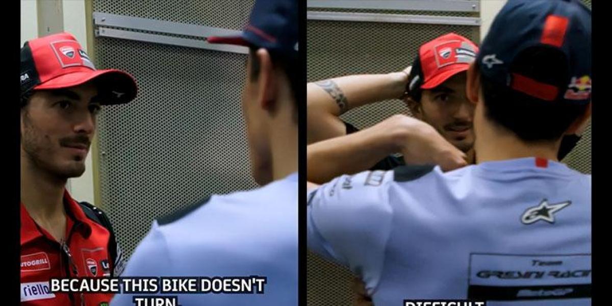 En una conversación filtrada entre Marc Márquez y Pecco Bagnaia durante el test de...