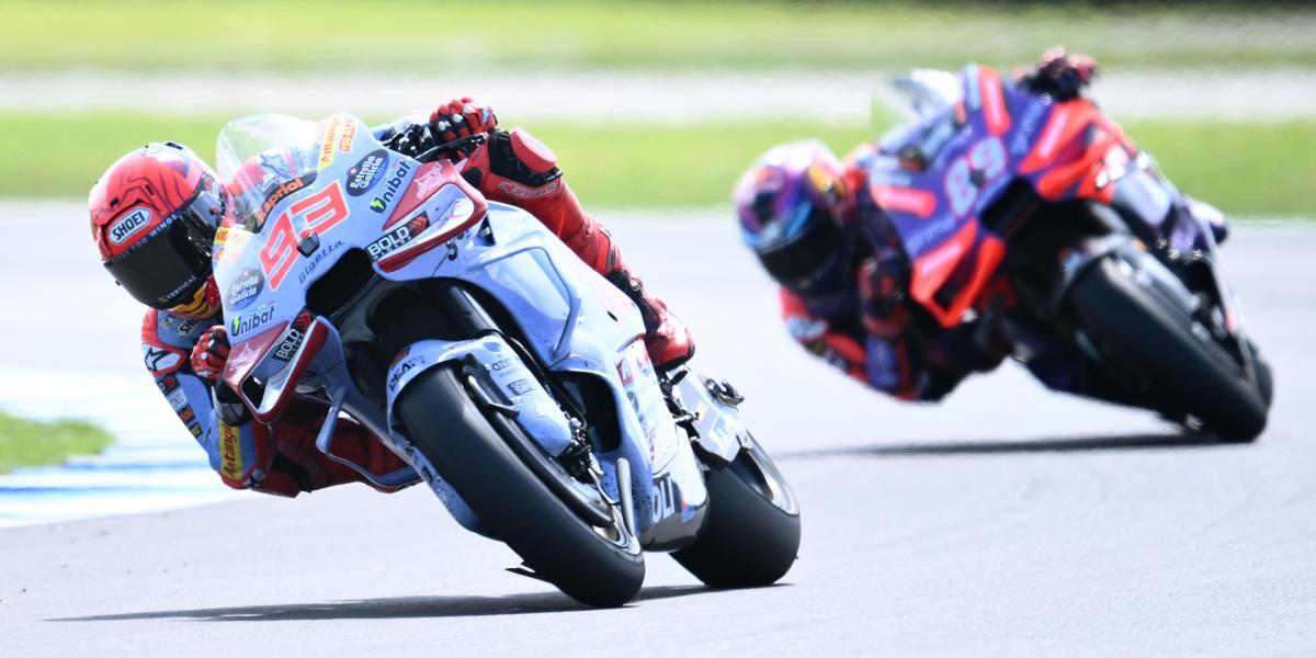 Marc Márquez y Jorge Martín se han caído en la lucha por la pole...